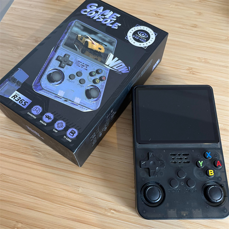 Customer photo of the black R36S handheld next to its retail box