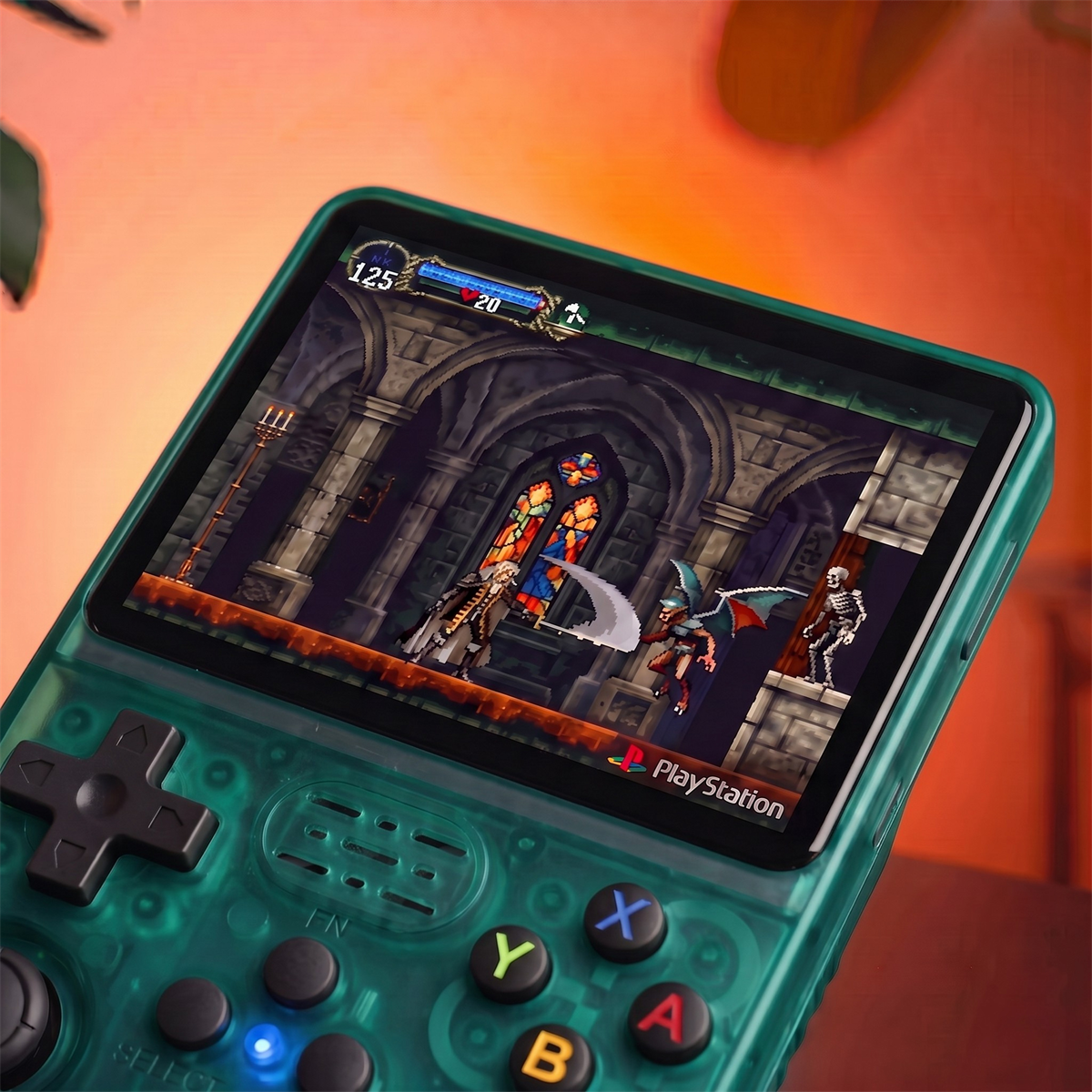 What games can the R36S play - shown here in green running Castlevania